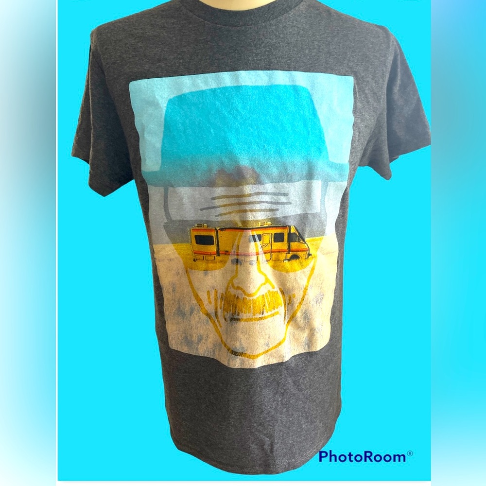 Breaking Bad epic tshirt with the camper and Walter White graphics